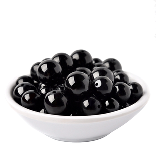 天然黑碧玺散珠子diy串珠水晶圆珠饰品配件手链黑色单颗佛珠手串