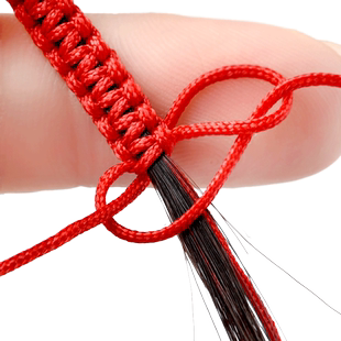 用头发编手链手工编织一缕青丝自制红绳子情侣结发手绳DIY材料包