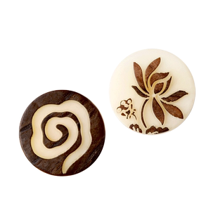 天然象牙果雕刻背云吊坠小挂件莲花手串星月菩提配饰文玩手链配件