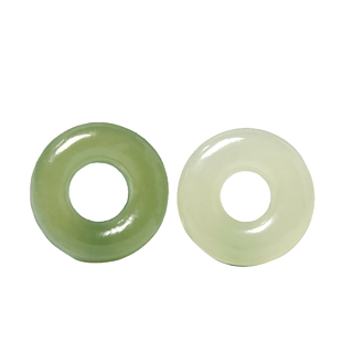 天然和田玉晴水平安扣散珠手链珠子配件手串玉石配珠diy串珠配饰