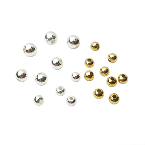 925银光珠手链纯银隔珠手工diy编织材料包串珠圆珠饰品配件散珠子