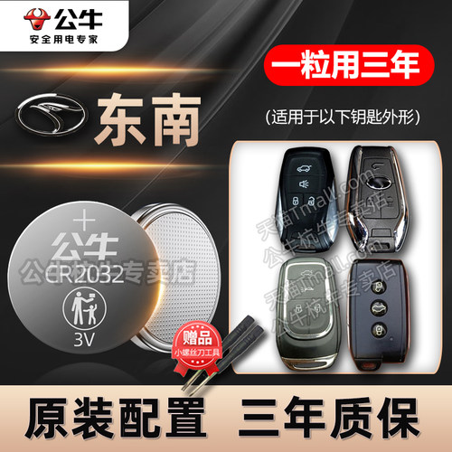 东南汽车专用车钥匙电池