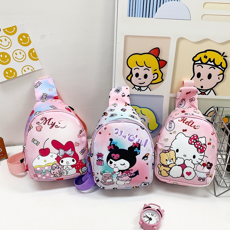 百搭儿童斜挎包女童卡通外出小孩胸包可爱单肩包女童休闲宝宝包包