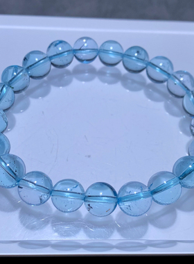 天然冰透碎冰托帕石单圈手链礼物