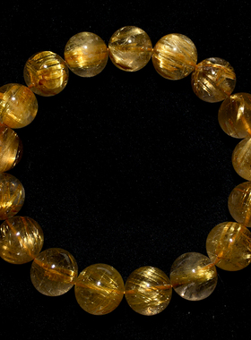 天然顺发金发晶手链饰品男女礼物