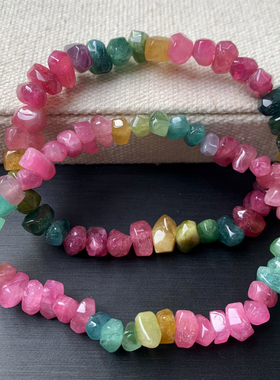 天然碧玺随形手链饰品礼物情侣款