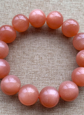 天然金砂太阳石单圈手链礼物男女