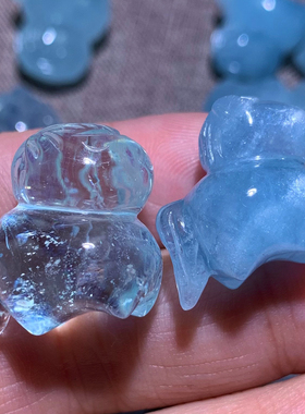 天然海蓝宝小马手链马年礼物情侣