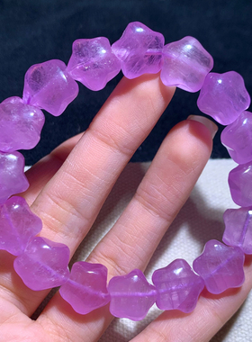 天然梦幻莹润锂辉石星星手链薰衣草水晶随形配饰手串礼物情侣男女