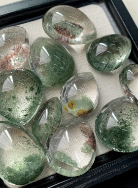 天然幽灵水晶吊坠配饰异象满天星