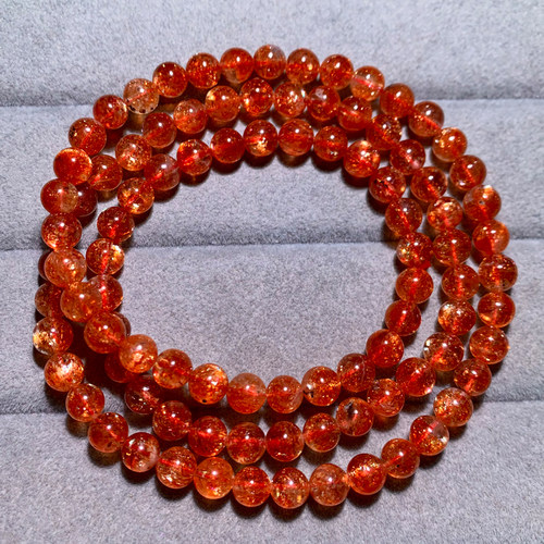 天然爆闪金太阳多圈手链饰品男女