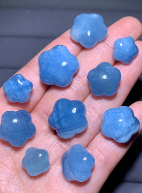 天然海蓝宝星星吊坠绿柱石水晶女