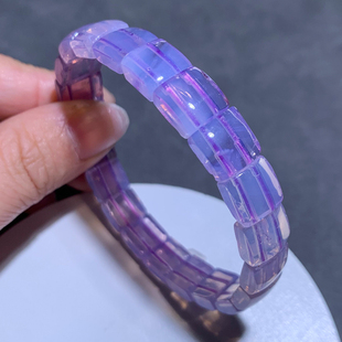 天然冰种紫玉晶手排梦幻紫紫水晶手链甜美饰品一物一图送礼情侣款