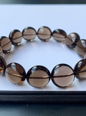 天然莹润茶水晶蛋面手链饰男女