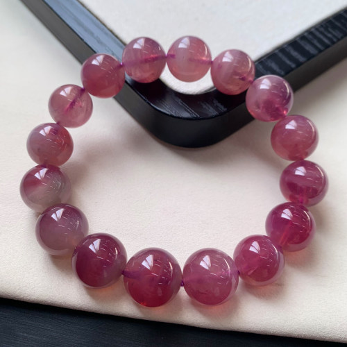 天然紫粉黛马粉水晶手链马达加斯