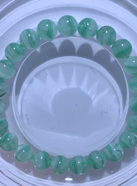 天然翠幽灵手链单圈聚宝盆水晶女