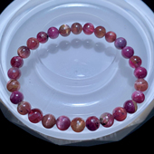 天然西瓜粉碧玺手链猫眼糖果色彩虹宝石手串水晶饰品闺蜜礼物情侣