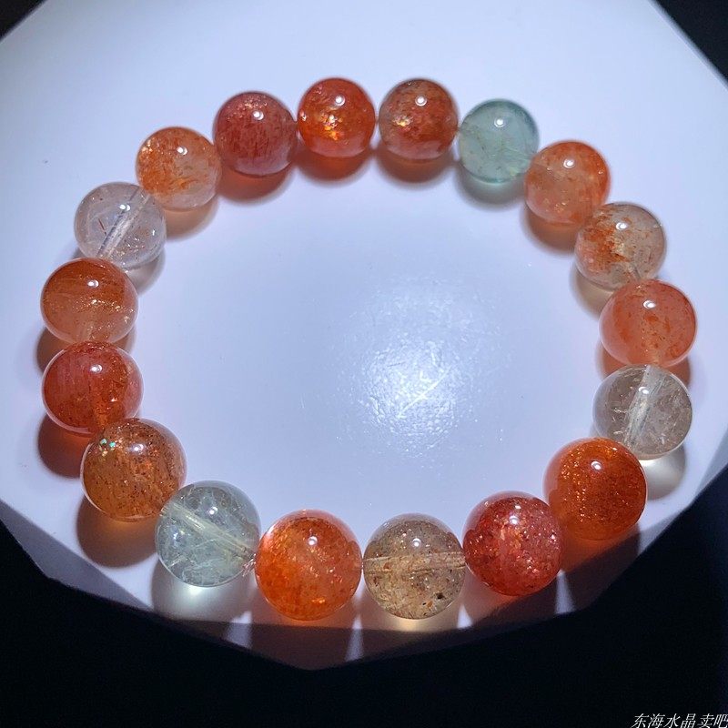 天然共生阿鲁沙长石手链女饰品