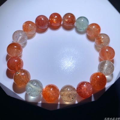 天然共生阿鲁沙长石手链女饰品