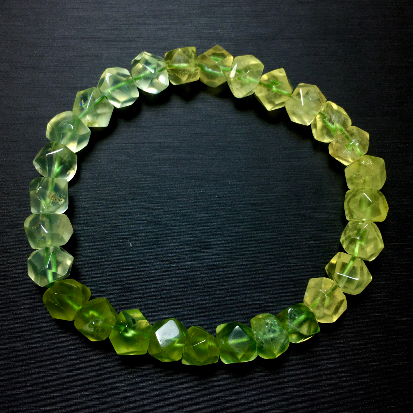 天然清新冰透葡萄石随形手链祖母绿水晶饰品手串男女情侣款送礼物