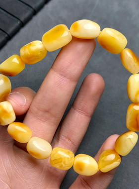 天然蜜蜡随形手链琥珀波罗海原石