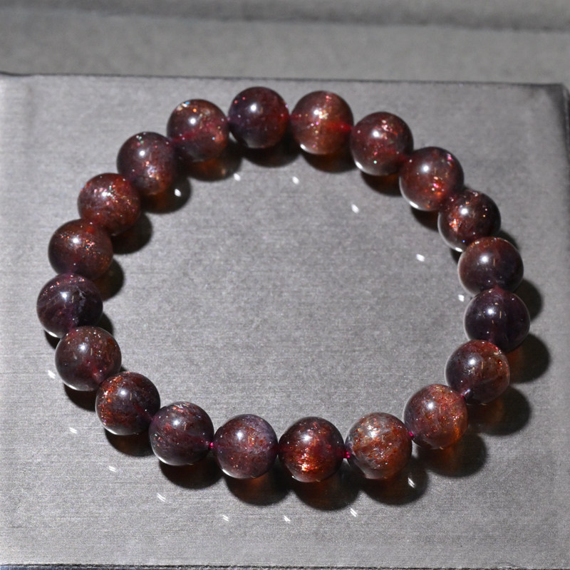 天然星空血滴堇青石手链金星石水晶手串情侣饰品送生日礼物男女款