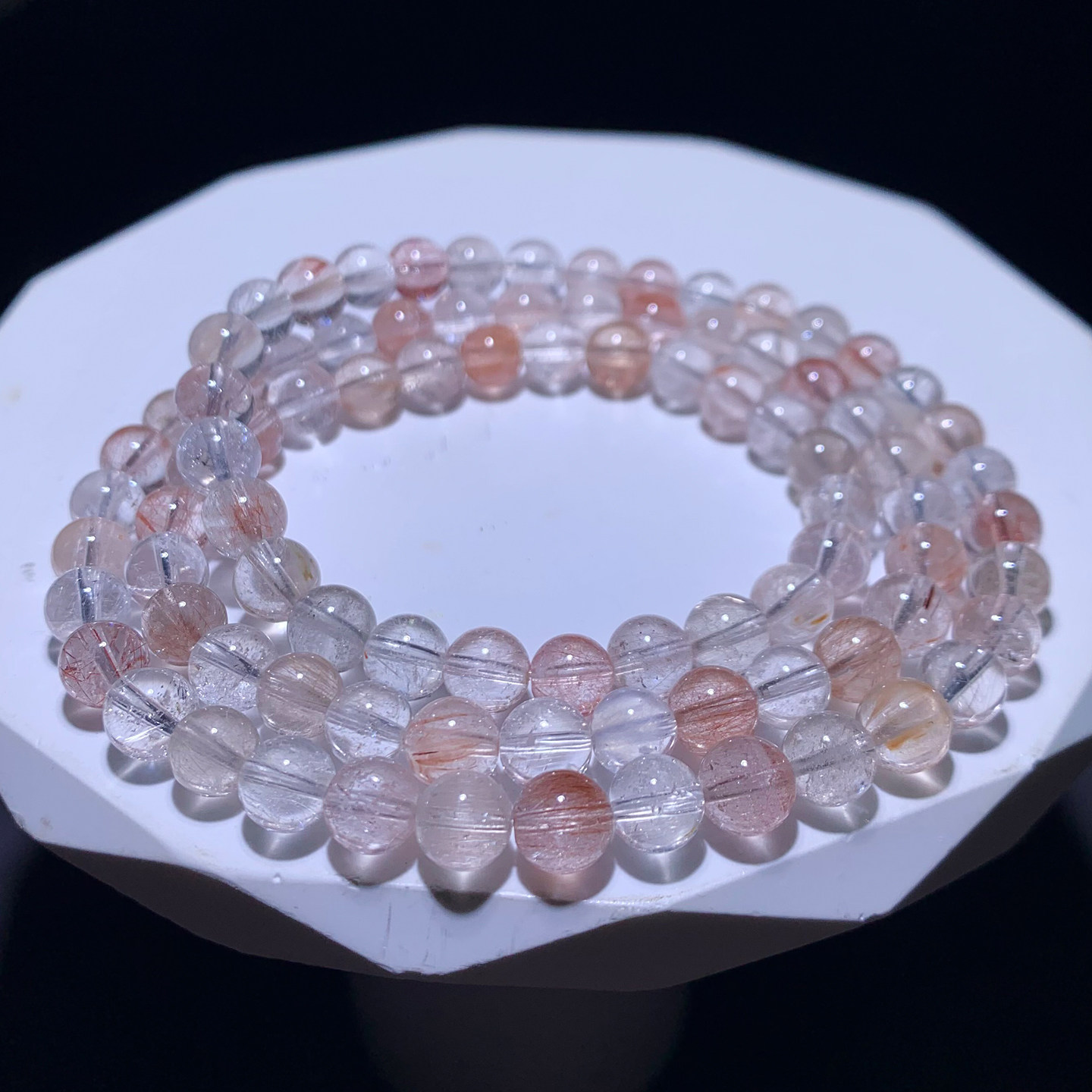 天然拉丝兔毛水晶三圈手链绒发糖果色手串百搭饰品情侣送闺蜜礼物