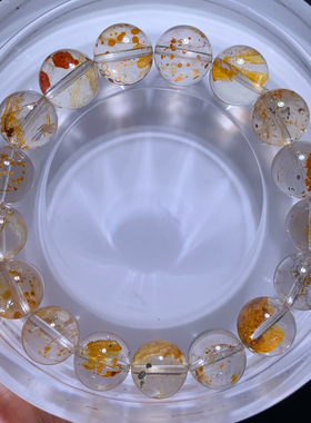 天然胶花铜矿共生矿体手链礼物女