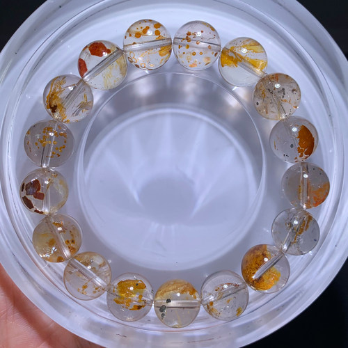 天然胶花铜矿共生矿体手链礼物女