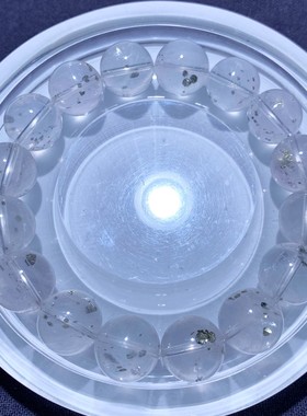 天然冰透黄铜矿单圈手链