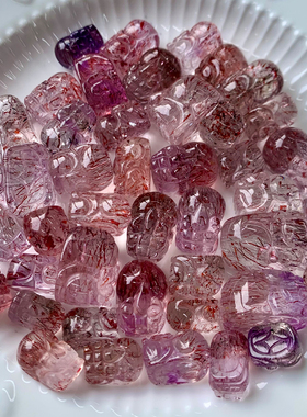 天然顺发超七貔貅吊坠雕刻件水晶
