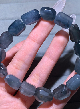 天然灰兔毛随形手链饰品水晶男女