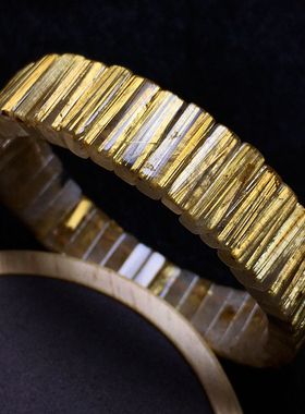 天然巴西顺发金钛发晶手排水晶女