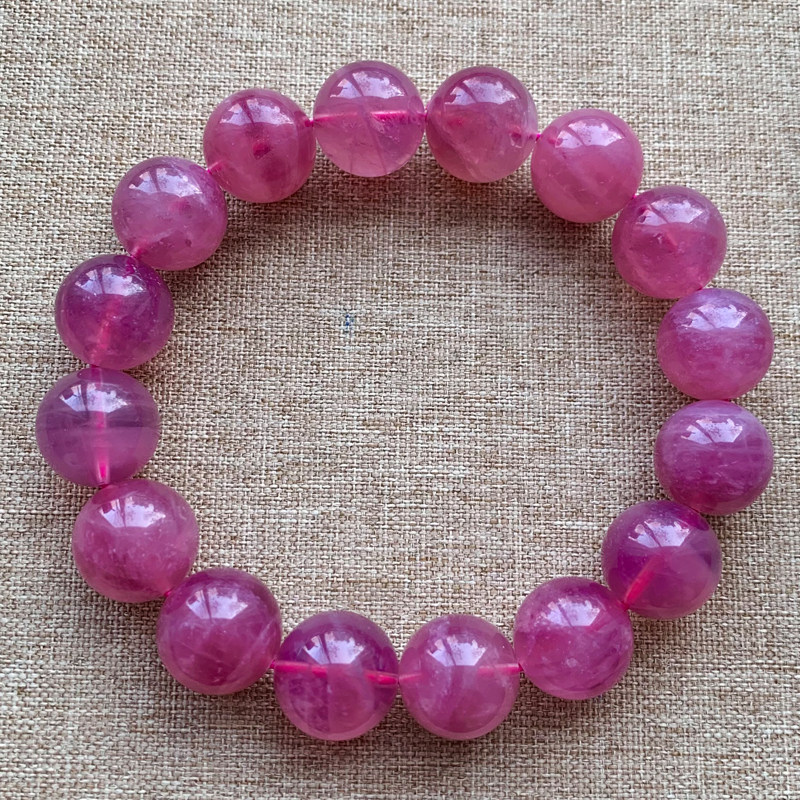 天然紫马粉单圈水晶手链马达加斯粉晶芙蓉石手串饰品送礼物女情侣,饰品/流行首饰/时尚饰品新,手链,淘宝优惠券,粉丝福利购,淘宝优惠卷