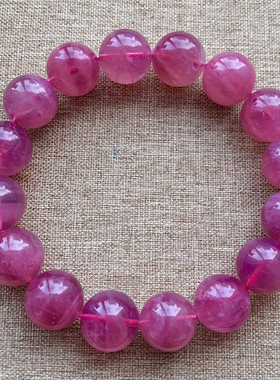 天然紫马粉单圈水晶手链马达加斯