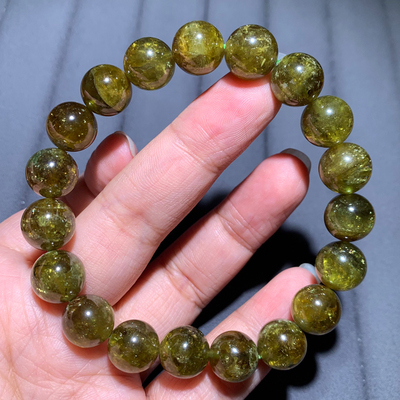 天然沙弗莱石榴石单圈手链送女生