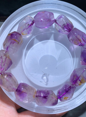 天然超七随形刻面手串聚宝盆烟花