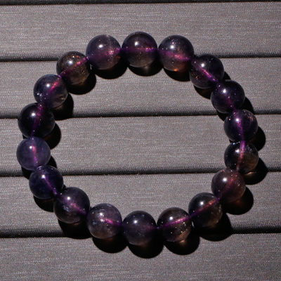 天然草莓血滴堇青石单圈手链水晶