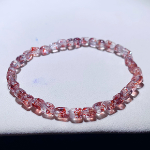 天然毒液超级七随形手链透体彼岸花共生黑云母水晶超七手串女饰品