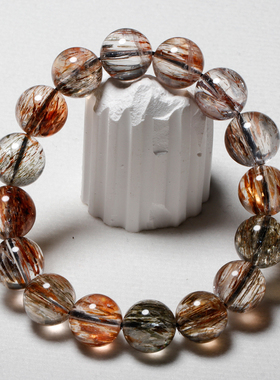 天然顺发云母黑金超单圈手链礼物