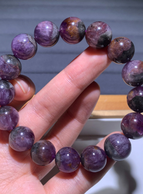 天然紫钛极光水晶手链Auralite23