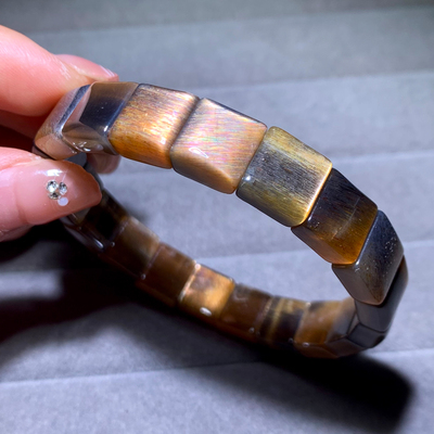 天然黑金骨干长石手排饰品男女生