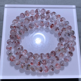 天然云母超七三圈手链水晶金草莓三轮骨干手串饰品礼物女一物一图