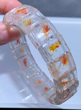 天然巴西原色锦鲤胶花手排水晶女