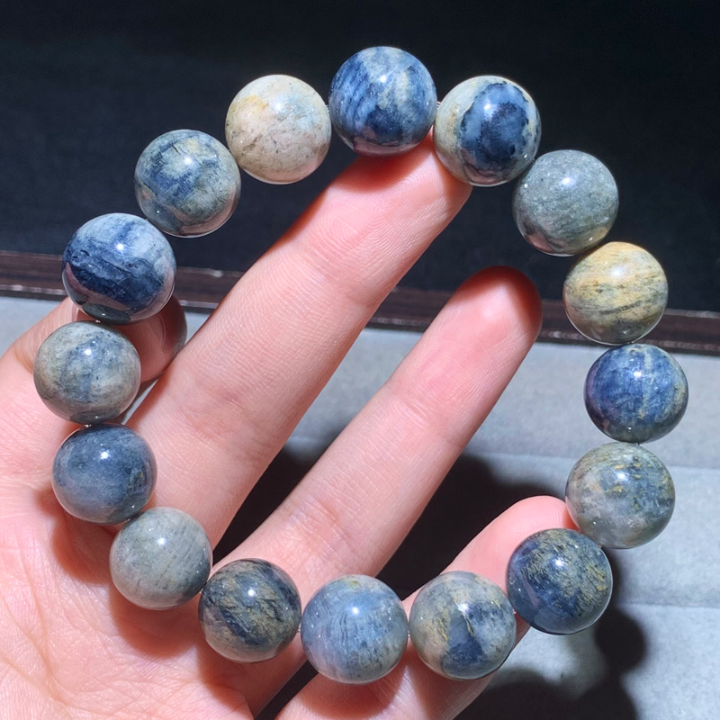 天然油墨蓝幽灵手链情侣送礼物女