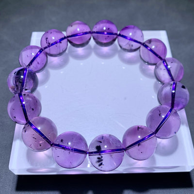 天然紫海胆单圈水晶手链饰品礼物