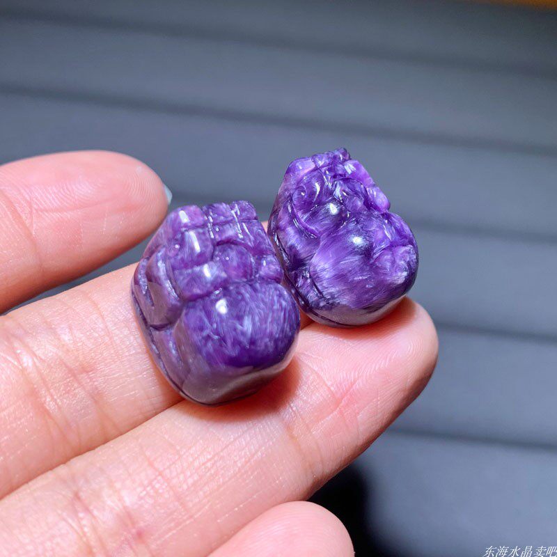 天然紫龙晶紫色水晶吊坠手链礼物