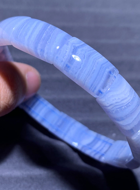 天然蓝纹玛瑙手排饰品情侣礼物女