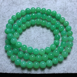天然澳洲玉三圈水晶手链澳绿宝苹果绿绿玉髓手串水晶送礼物情侣女