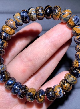 天然猫眼彼得石算盘珠手链饰品女